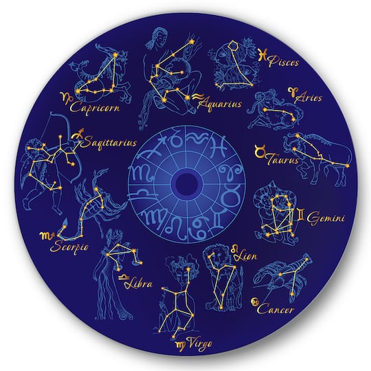 Designart - Zodiac With Constellations and Zodiac Signs